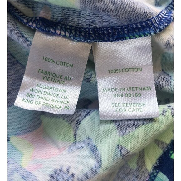 Lilly Pulitzer Floral Dress Women XS Blue Tropical Coastal Vacation Beach Summer - Picture 5 of 9